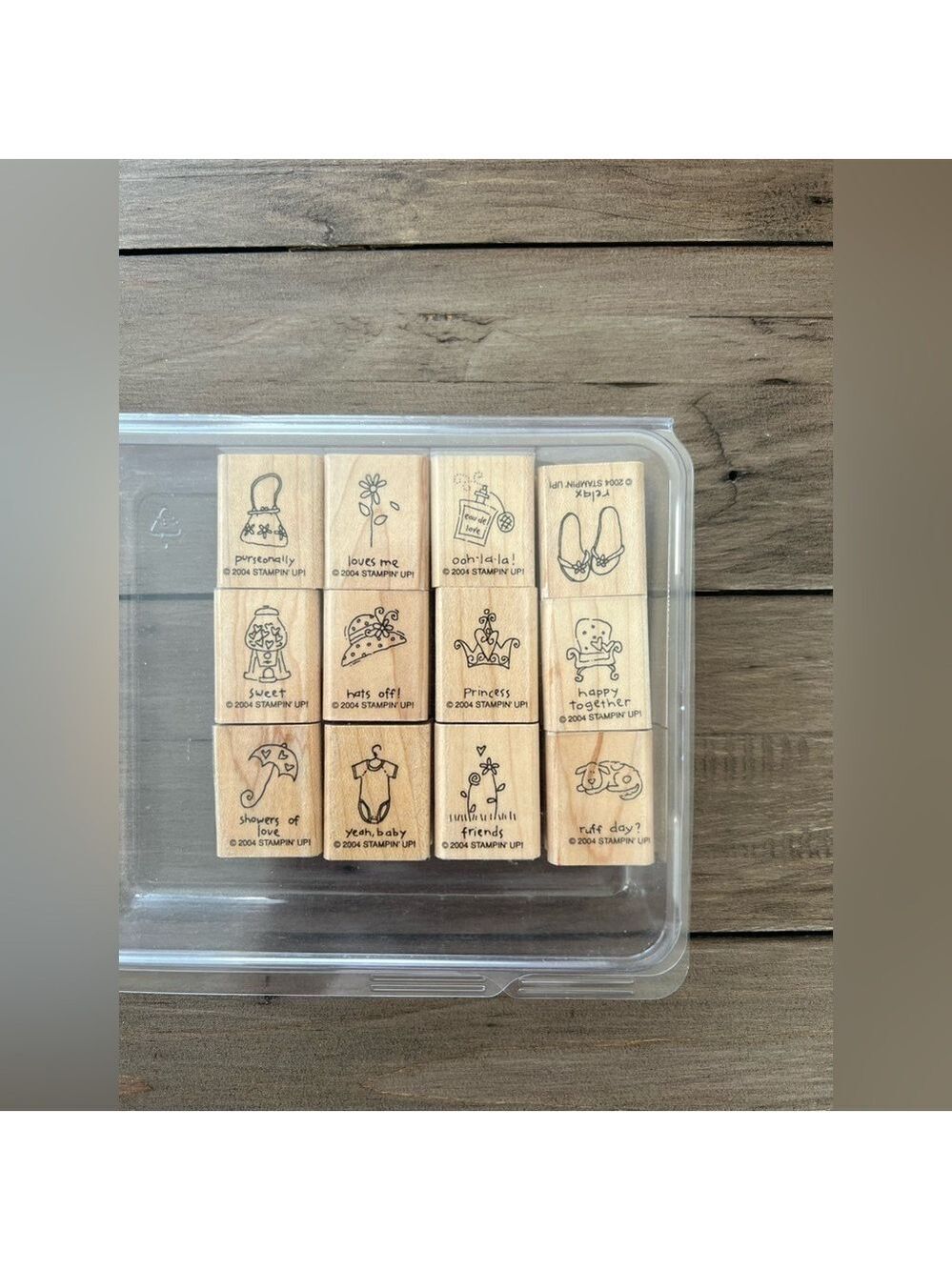 Stampin’ Up! A Little Love 2004 Set of 12 Stamps Retired